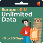 [eSIM] Europe Unlimited Data | 5 days to 90 Days | SimCorner