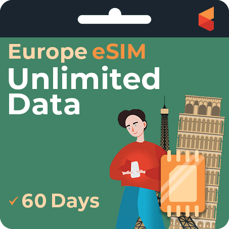 [eSIM] Europe Unlimited Data | 60 days | SimCorner