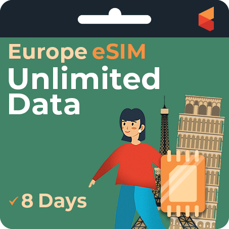 [eSIM] Europe Unlimited Data | 8 days | SimCorner