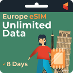 [eSIM] Europe Unlimited Data | 8 days | SimCorner