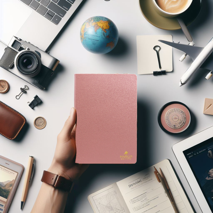 Blush Pink Leather Notebook I SimCornerAustralia