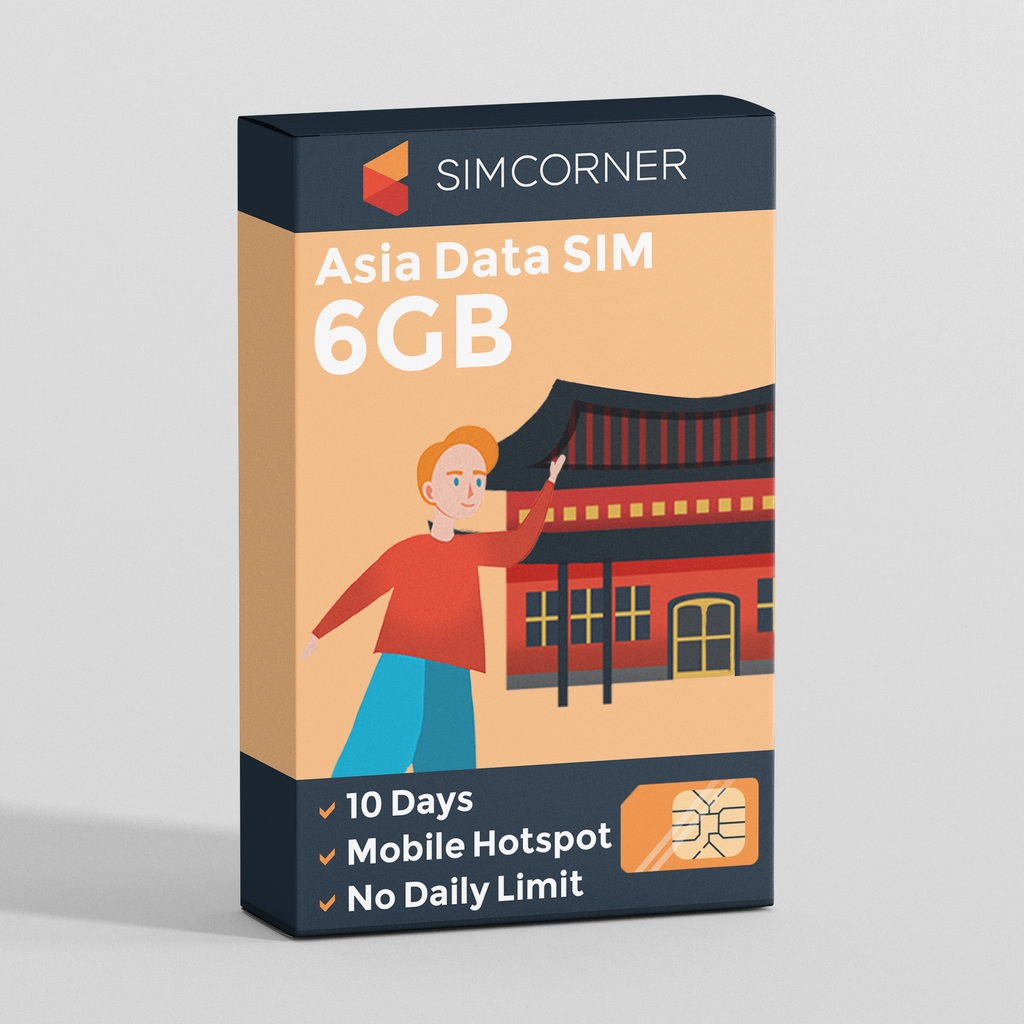 Asia Sim Card (6GB) 10 Days I SimCornerAustralia