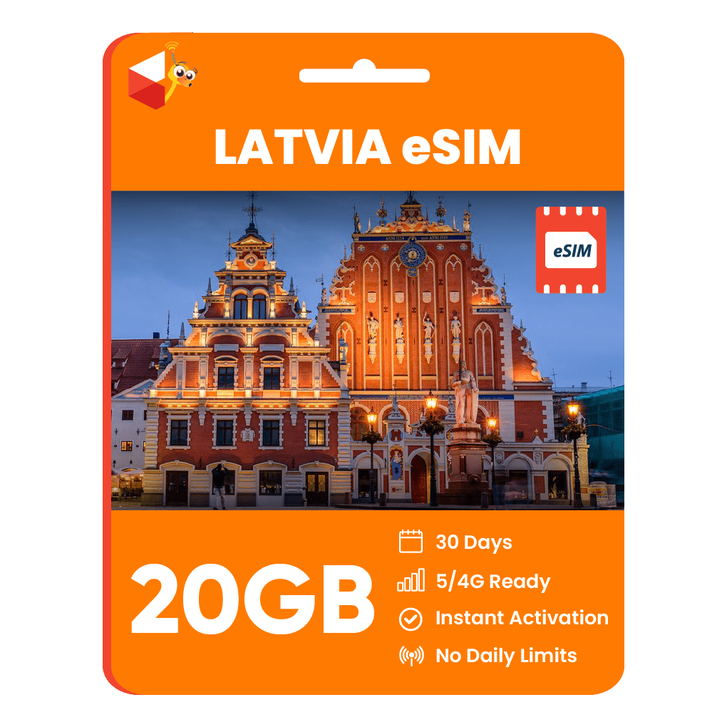Latvia Data eSIM - SimCorner