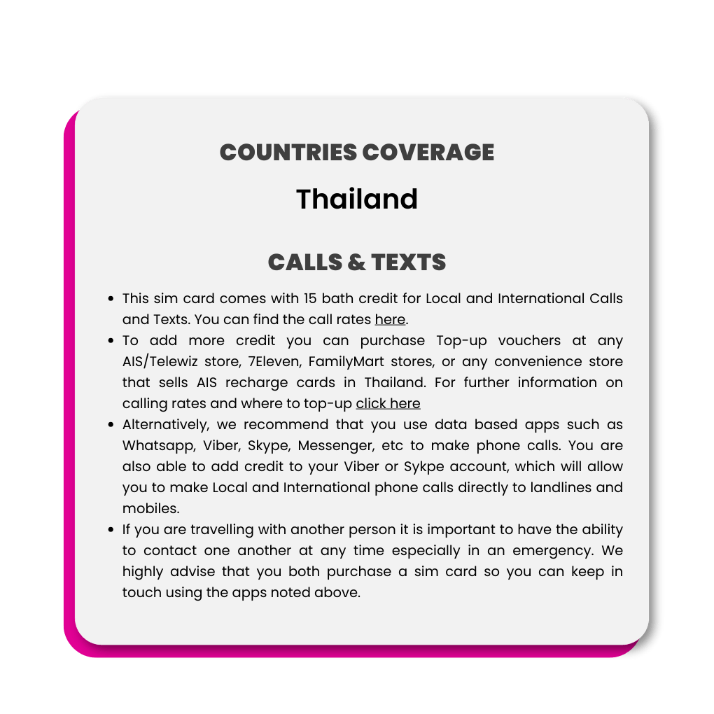 Thailand Sim Card - 35GB (AIS) - SimCorner