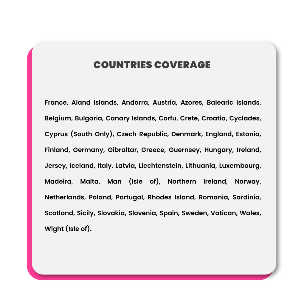 France & European Sim Card (60GB)