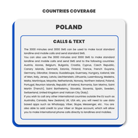 Thumbnail for Poland Travel Sim Card (12GB)