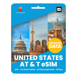 [eSIM] AT&T Unlimited Data eSIM (USA , Canada, Mexico)