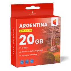 Argentina Data SIM Card (31 Day - 20GB)
