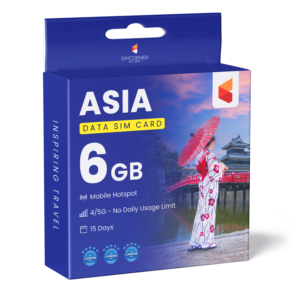 15 Day Asia Sim Card (6GB)