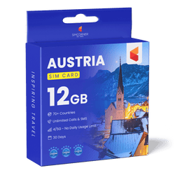 Austria Travel Sim Card (12GB)