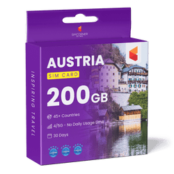 Austria Travel Sim Card 200GB