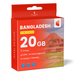Bangladesh Data SIM Card (31 Day - 20GB)