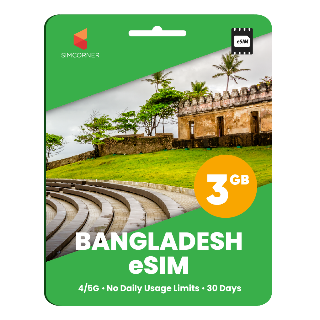 Bangladesh eSIM: 3GB - 30 Days - SimCorner