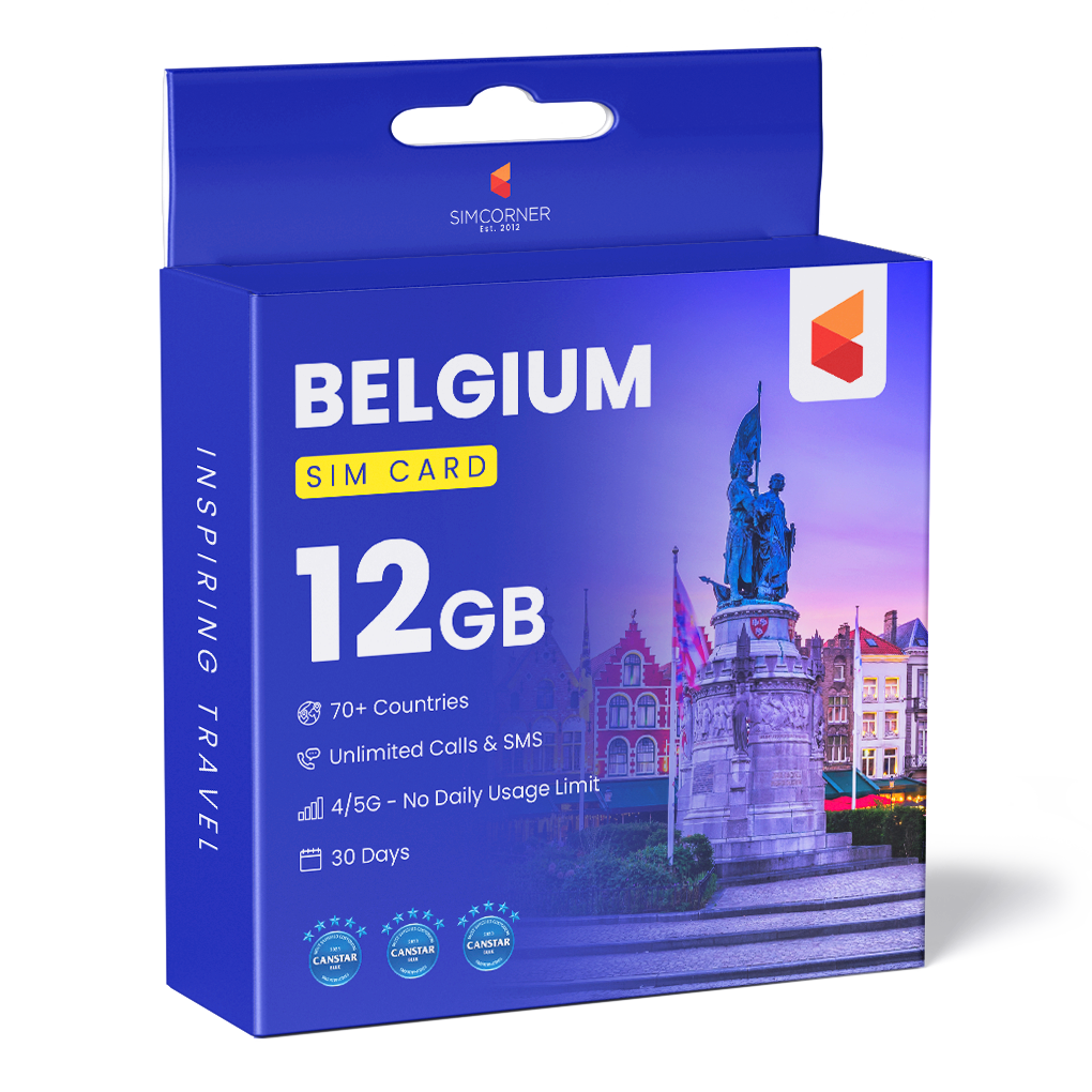 Belgium Travel Sim Card (12GB)