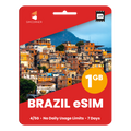 Brazil eSIM: 1GB - 7 Days