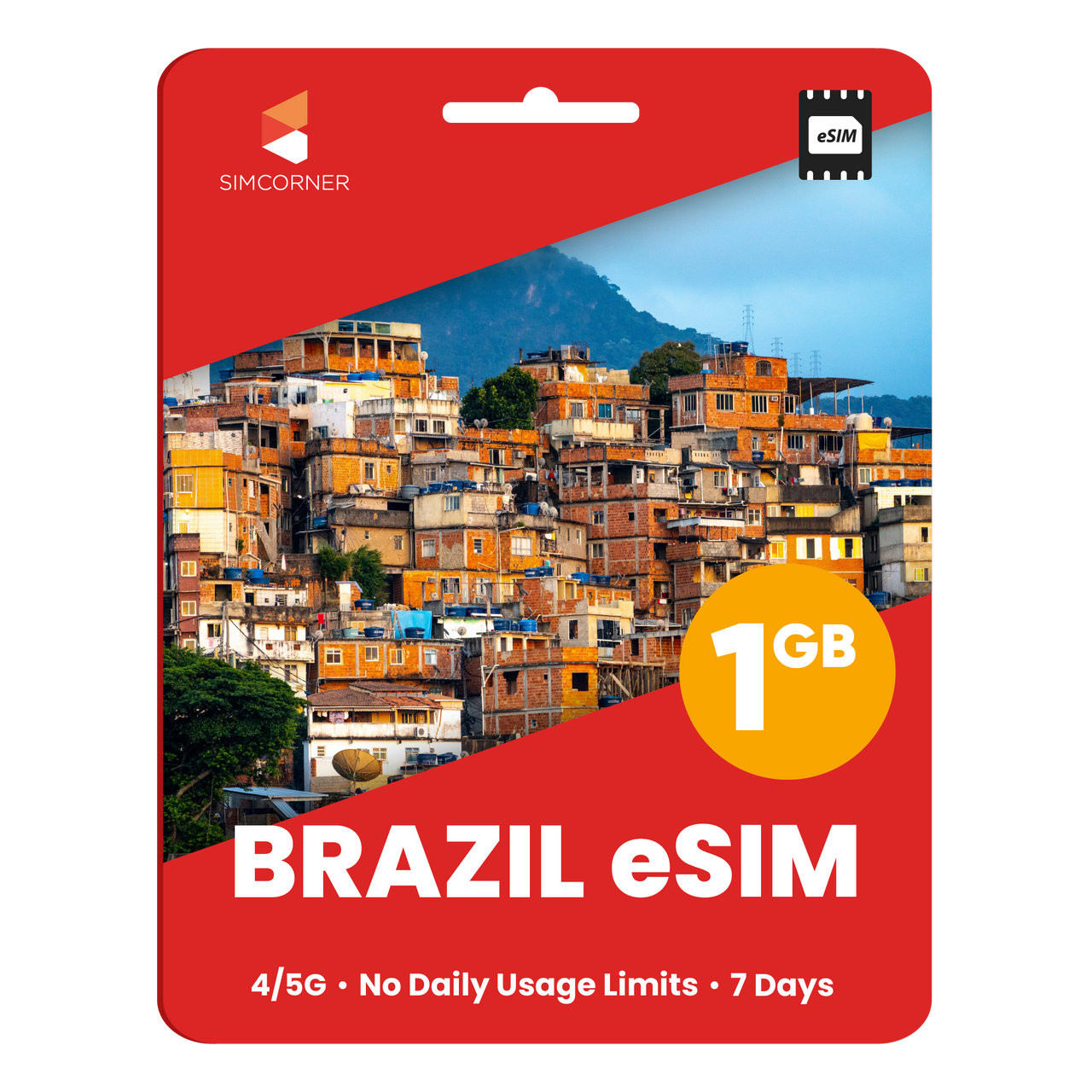 Brazil eSIM: 1GB - 7 Days