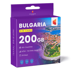 Bulgaria Travel Sim Card 200GB