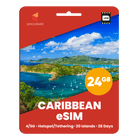 [eSIM] Prepaid Caribbean eSIM Card (24GB)