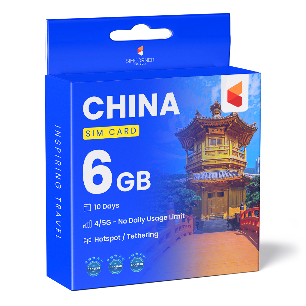 China Data SIM Card (10 day - 6GB)