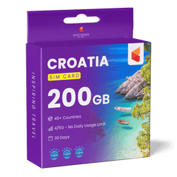 Croatia Travel Sim Card 200GB