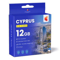 Cyprus Travel Sim Card (12GB)
