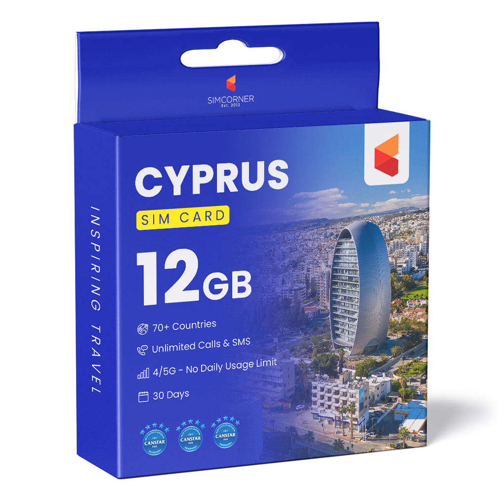 Cyprus Travel Sim Card (12GB)