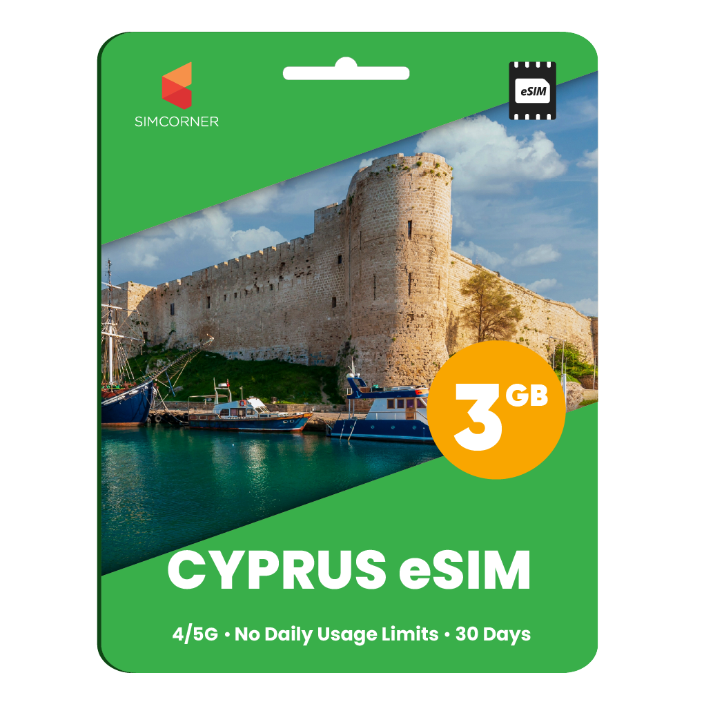 Cyprus eSIM: 3GB - 30 Days - SimCorner