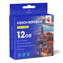 Czech Republic Travel Sim Card (12GB)
