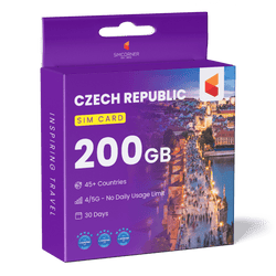 Czech Republic Travel Sim Card 200GB
