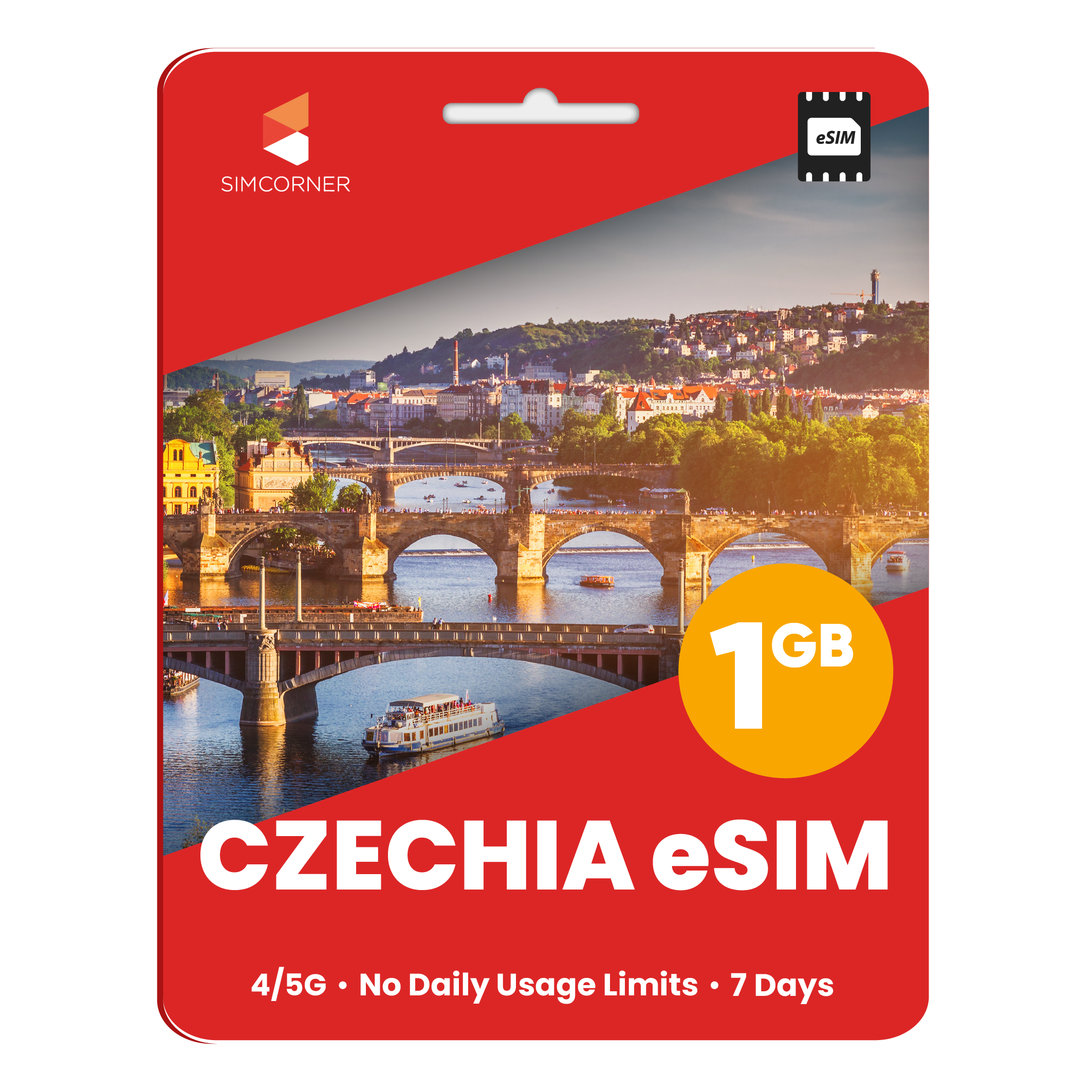 Czech Republic eSIM: 1GB - 7 Days