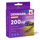 Denmark Travel Sim Card 200GB