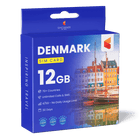 Denmark Travel Sim Card (12GB)