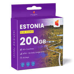 Estonia Travel Sim Card 200GB