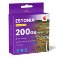 Estonia Travel Sim Card 200GB