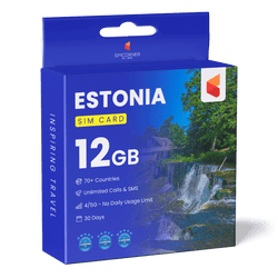 Estonia Travel Sim Card (12GB)
