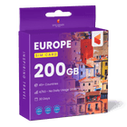 Data SIM for Europe & UK Travel (200GB)