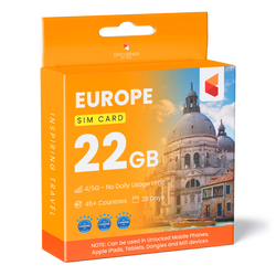 Europe & UK Data SIM Card (22GB)