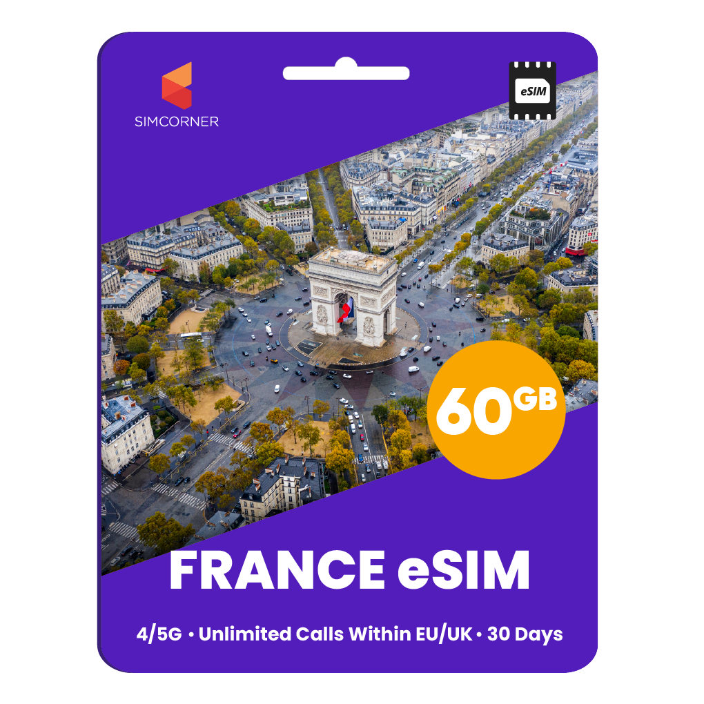 [eSIM] France eSim Card (30GB/60GB)