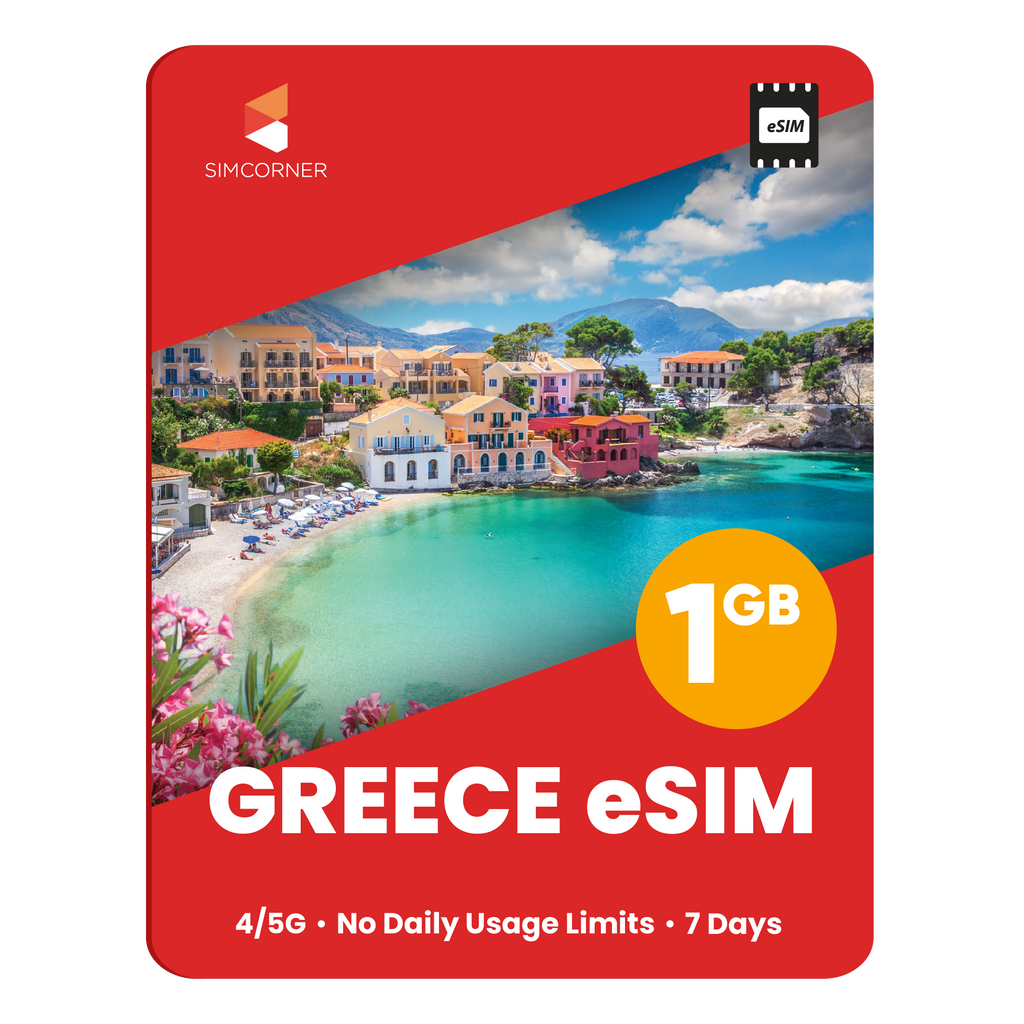 Greece eSIM: 1GB - 7 Days - SimCorner