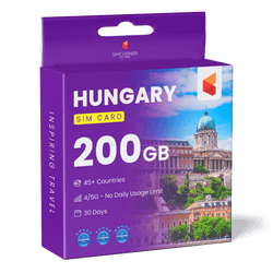 Hungary Travel Sim Card 200GB