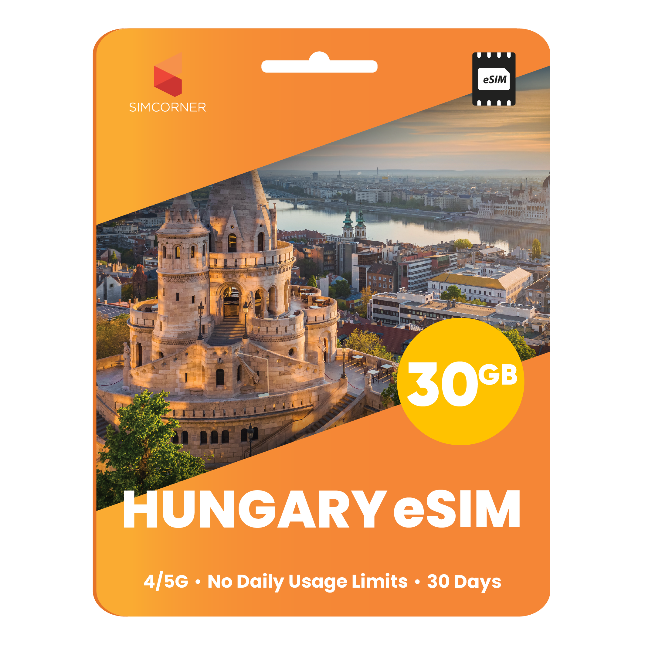 Hungary eSIM: 30GB - 30 Days