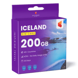 Iceland Travel Sim Card 200GB