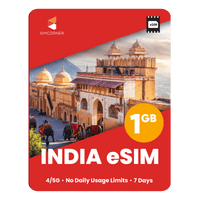 Thumbnail for India eSIM: 1GB - 7 Days - SimCorner