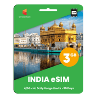 Thumbnail for India eSIM: 3GB - 30 Days - SimCorner