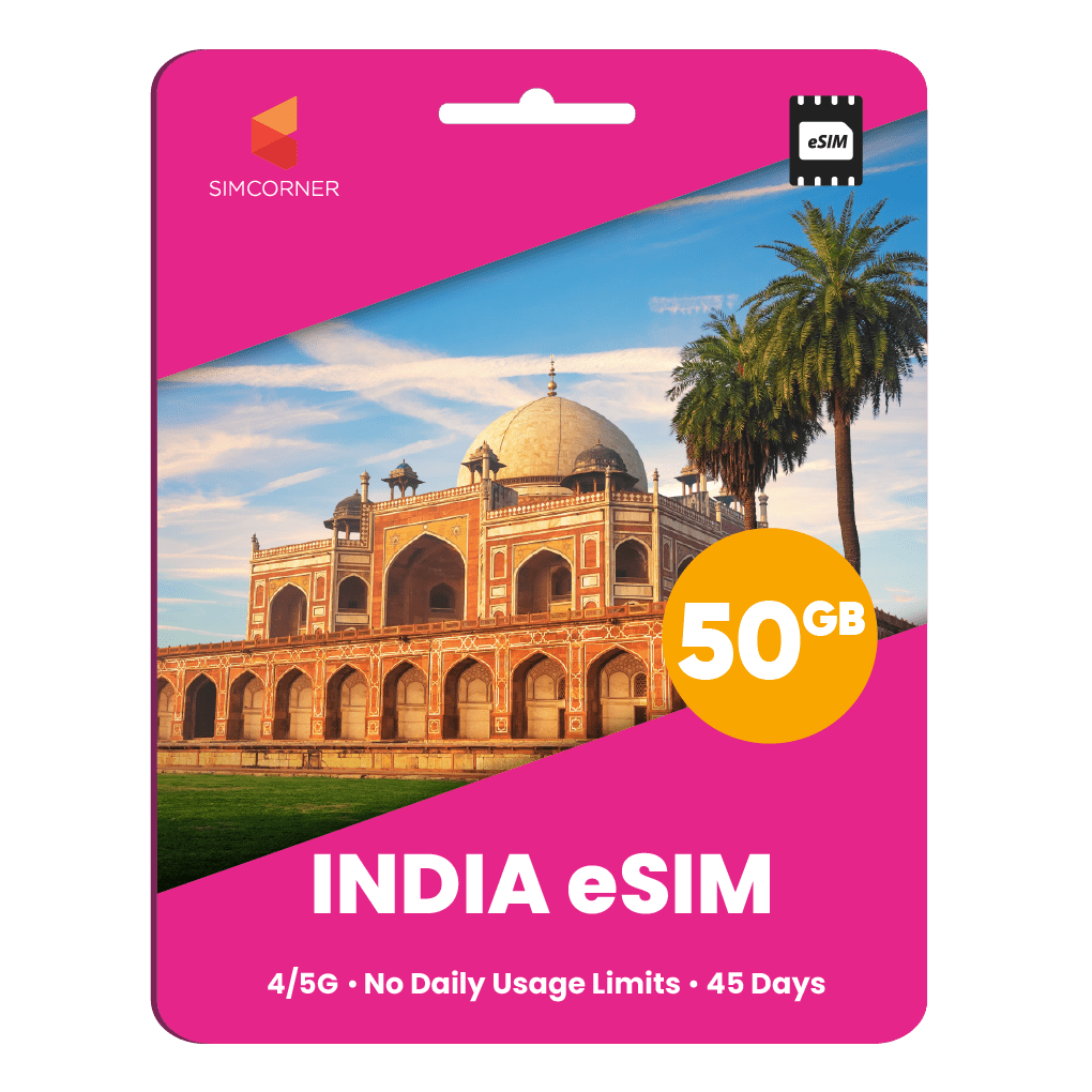 India eSIM: 50GB - 45 Days
-SimCorner