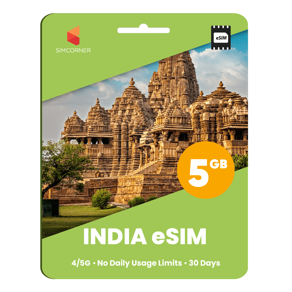 India eSIM: 5GB - 30 Days
 - SimCorner
