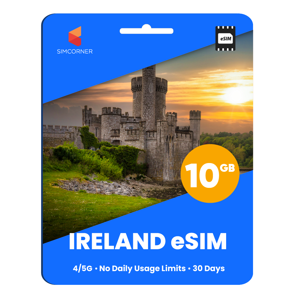 Ireland eSIM: 10GB - 30 Days