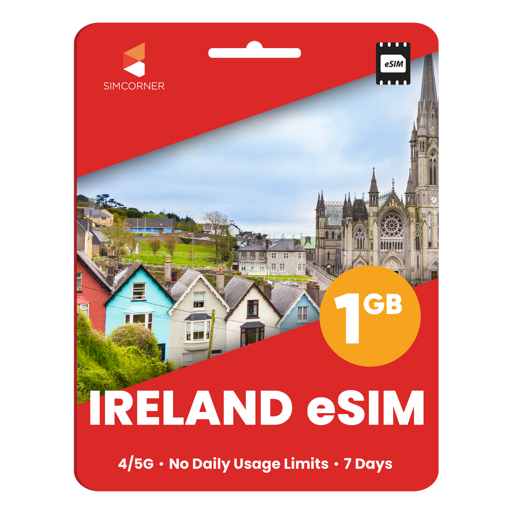 Ireland eSIM: 1GB - 7 Days