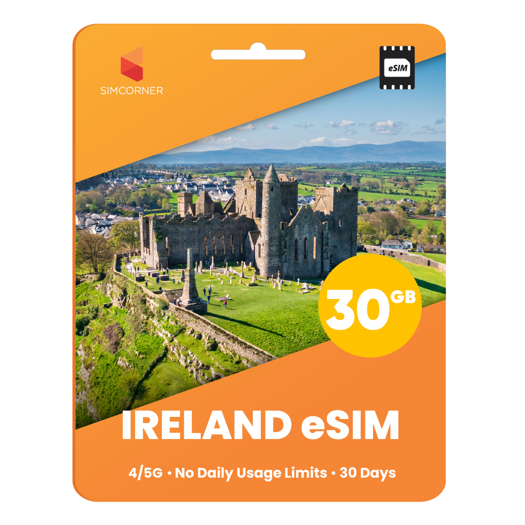 Ireland eSIM: 30GB - 30 Days