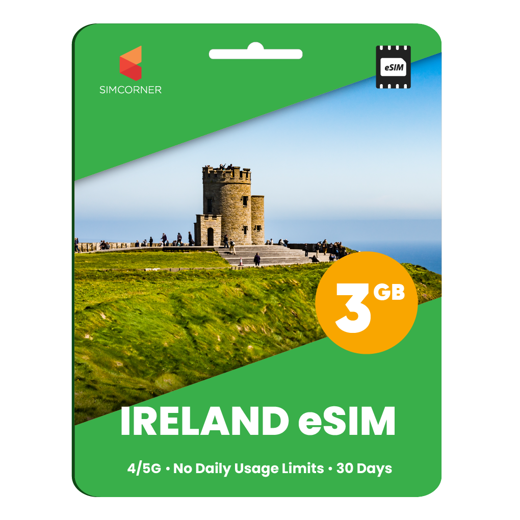 Ireland eSIM: 3GB - 30 Days